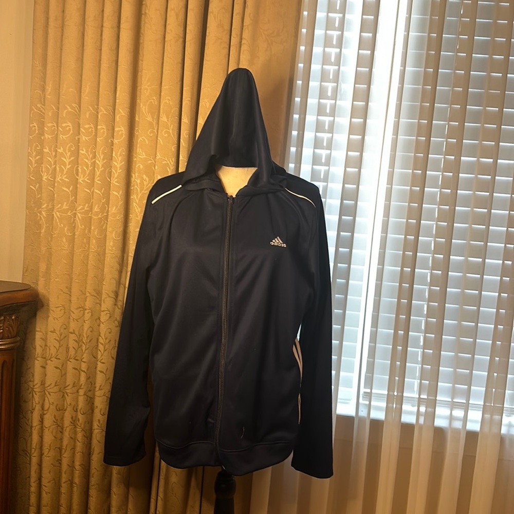 Adidas Size XL Navy Zip-Up Jacket and Sweatpants
